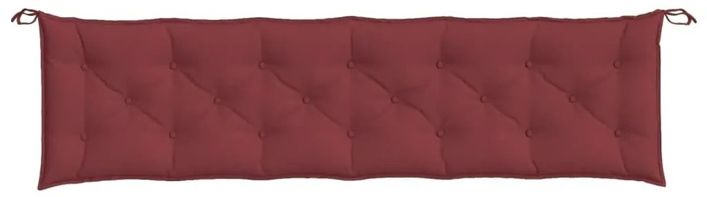 2 db melange bordó szövet kerti padpárna 200 x 50 x 7 cm