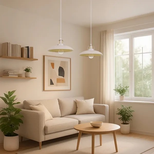 Brilagi - Csillár zsinóron FLAMENGO 2xE27/60W/230V bézs