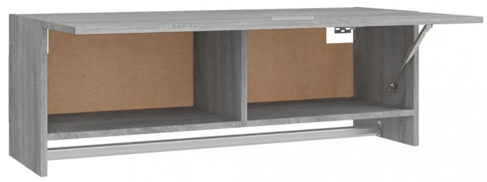 szürke sonoma színű szerelt fa ruhásszekrény 100 x 32,5 x 35 cm