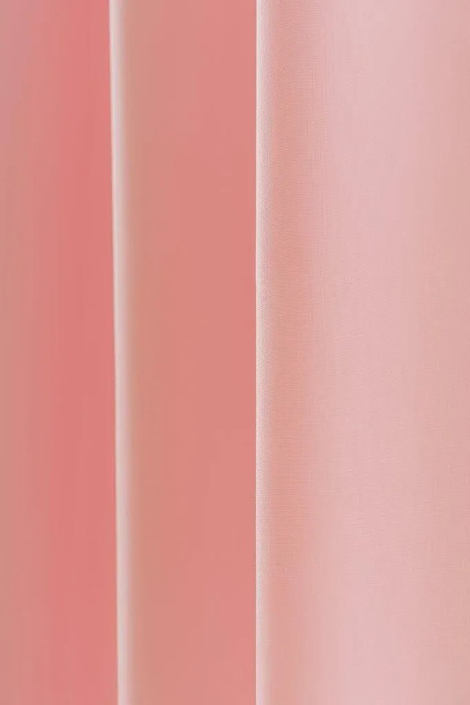 Függöny OXFORD LIGHT 140x250 cm, rózsaszín Felfüggesztés: Hullámos sínszalag