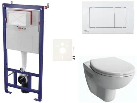 Fali WC szett SAT előtétfalas szereléshez + VitrA Normus WC SIKOSSNORBO20K
