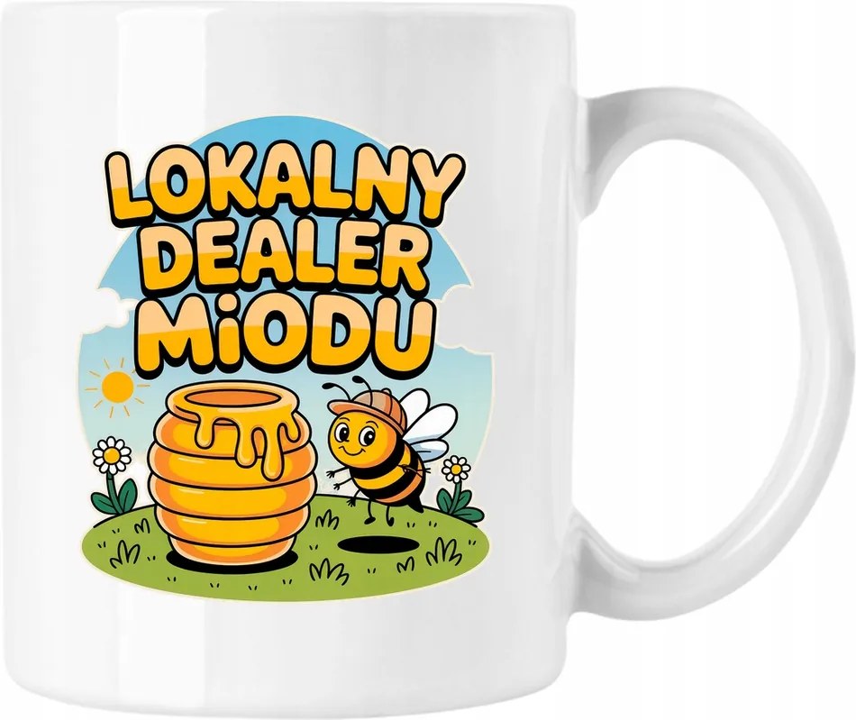 Helyi bögre méz kereskedő méh 2 Fehér 330ml