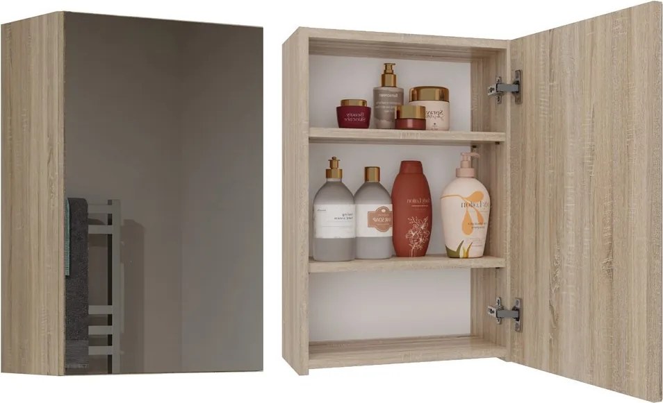 Pola 1DL felső fürdőszoba szekrény, 40x60x22 cm, sonoma