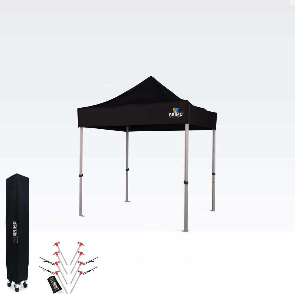 Összecsukható alumínium értékesítési pavilon falak nélkül | BRIMO Exclusive Alu 2x2m - falak nélkül - Fekete