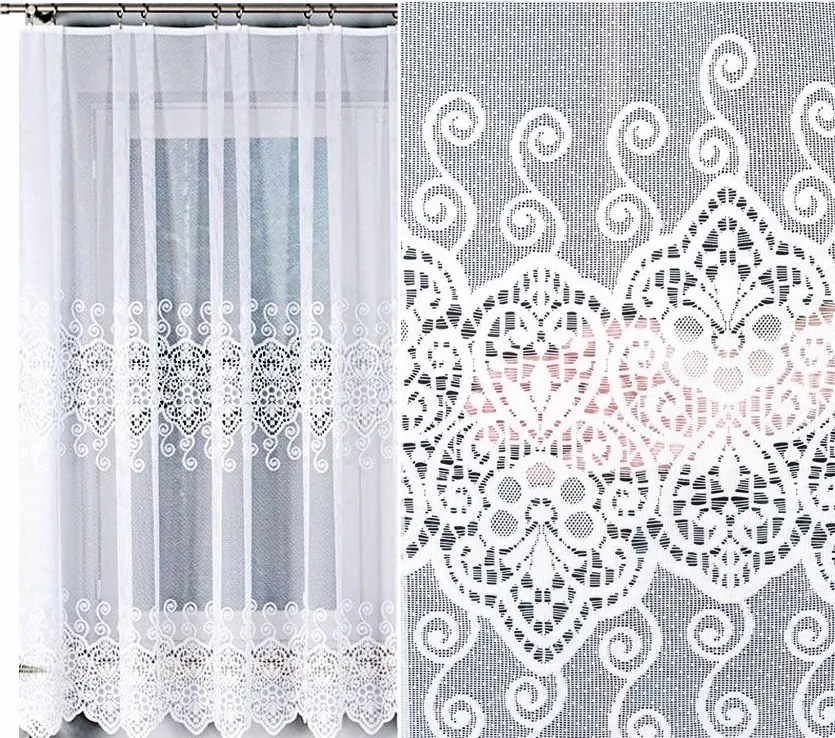 Celina jacquard mintás függöny 18495, 200x180cm (szegélyekkel)