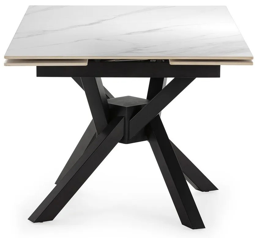 Bővíthető étkezőasztal kő asztallappal, hosszabbító asztallappal 90x150 cm Arlene – Marckeric