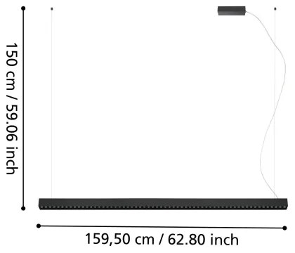 Eglo 39485 - LED Dimmelhető csillár zsinóron LED/30,5W/230V + LED/15,5W