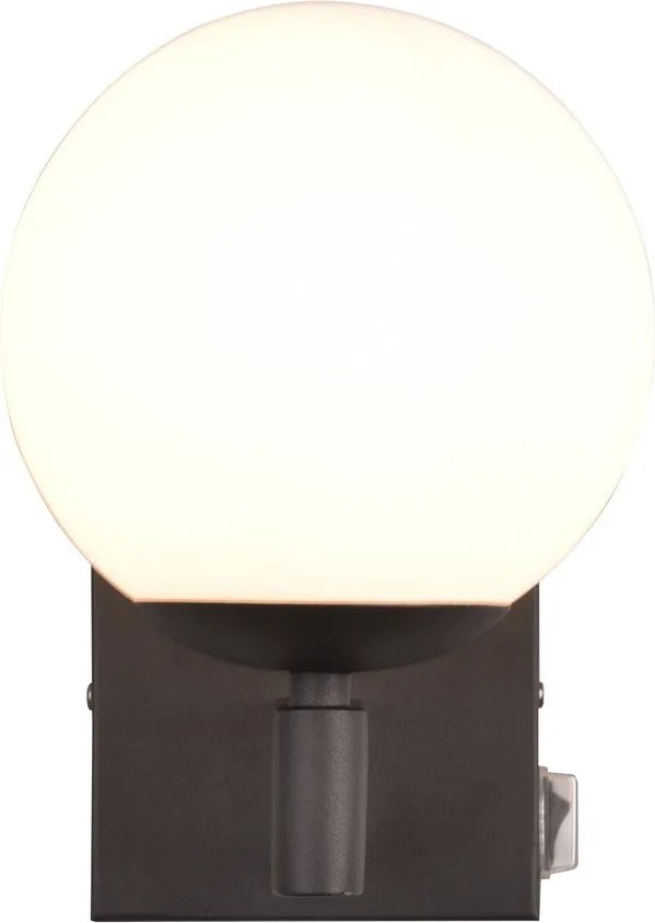 Matt fekete fali lámpa ø 14 cm Kula – Trio