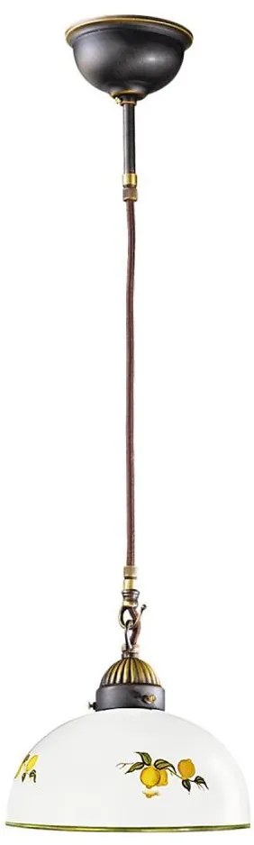 Kolarz Kolarz 731.30.129 - Csillár zsinóron NONNA 1xE27/75W/230V átm. 30 cm citromok KL0378