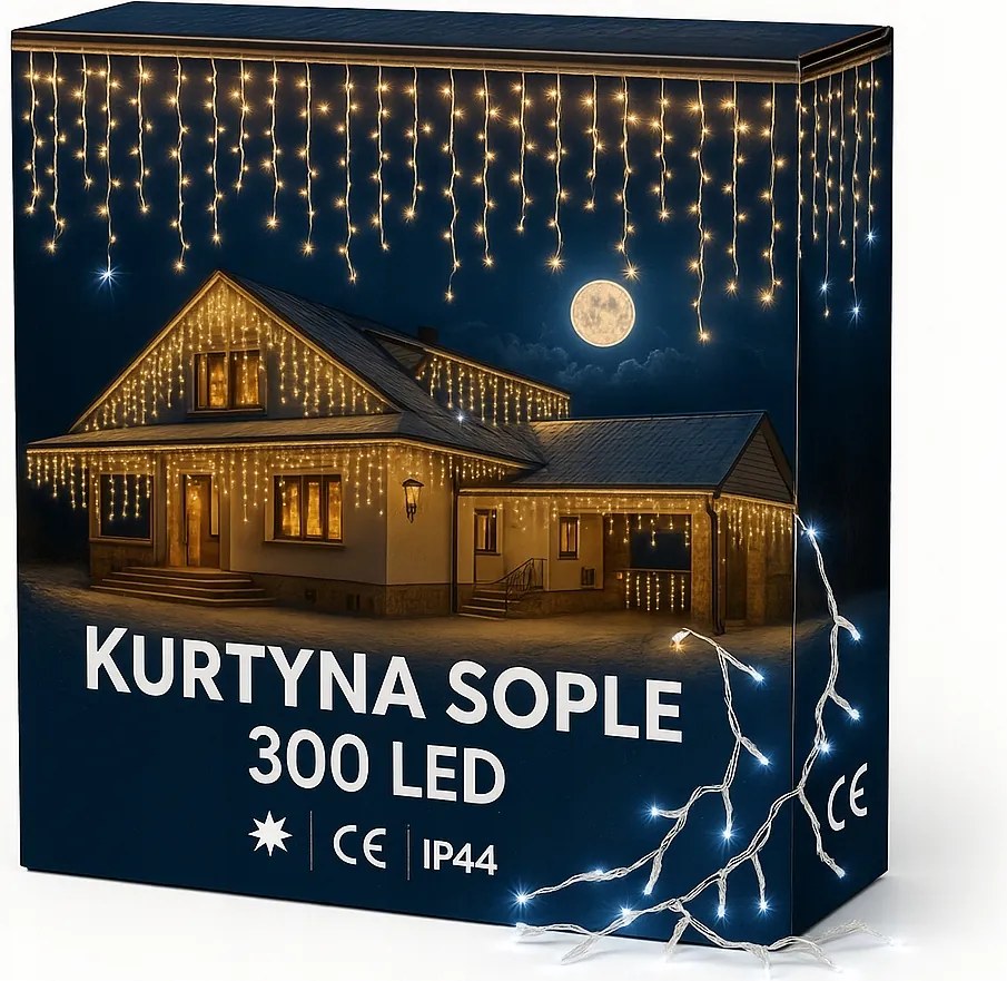 Karácsonyi Otthoni Világítás Kültéri Led Lámpák 300 Jégcsapok Fények otthonra