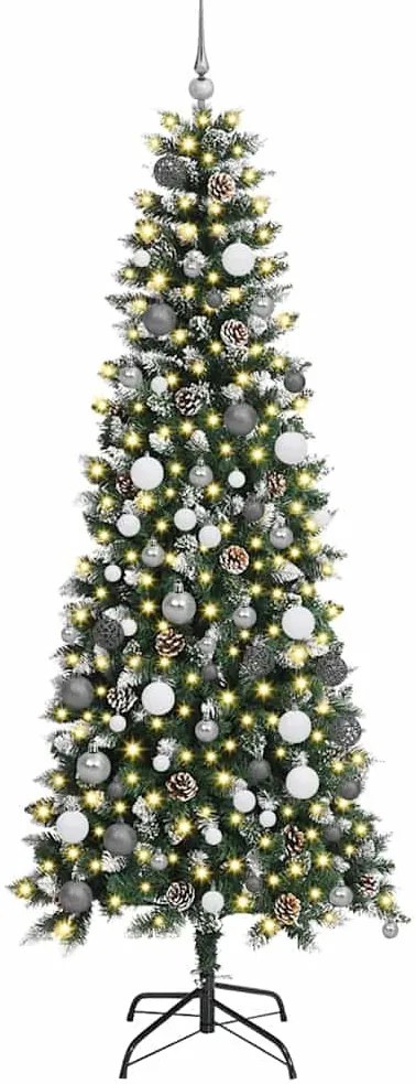 Mű karácsonyfa LED -es lámpákkal Zöld 210 cm PVC