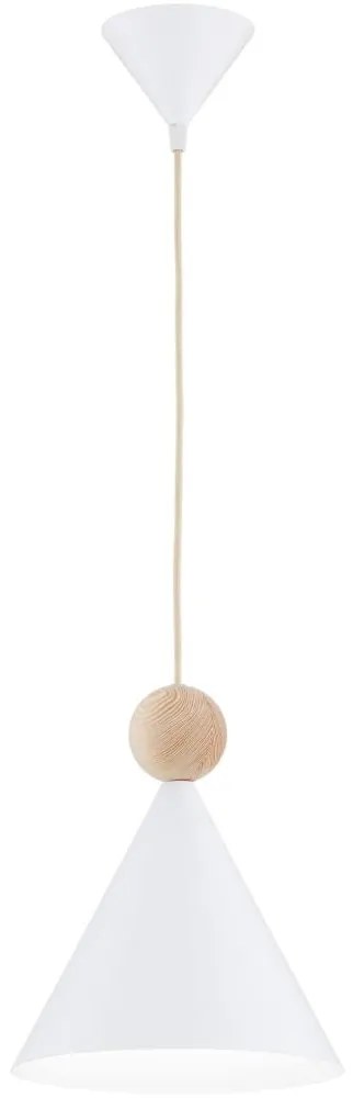 Argon 8629 - Csillár zsinóron KEGEL 1xE27/15W/230V fehér