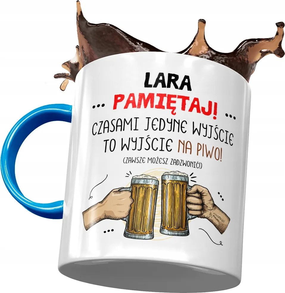 Kék Bögre Lara Feleség Barátnő Ajándék Nyomtatott Fotóval