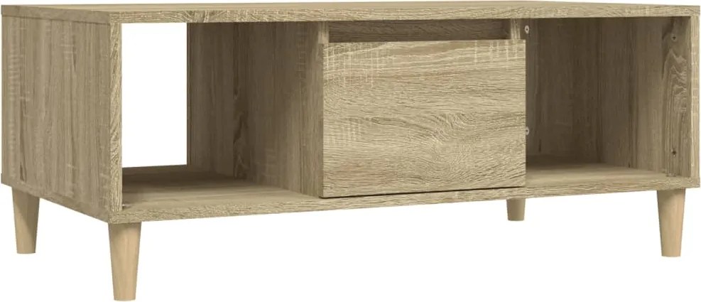 vidaXL sonoma tölgy színű szerelt fa dohányzóasztal 90 x 50 x 36,5 cm