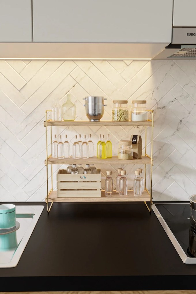 Fali polc Masa Üstü 3 Katlı Organizer, Servis Rafı
