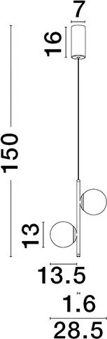 NOVALUCE 9061436 NUVOLE Többágú Függesztett Lámpa LED IP20