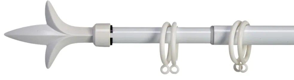 VALANCE TRIDE fehér fémkarnis 120-210 cm