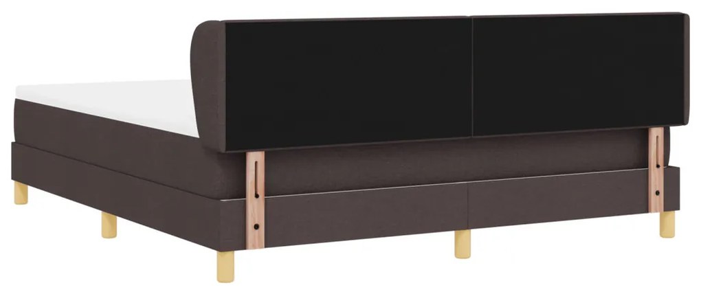 Boxspring Ágy Matraccal Sötétbarna Színben, 180x200 cm Szövet