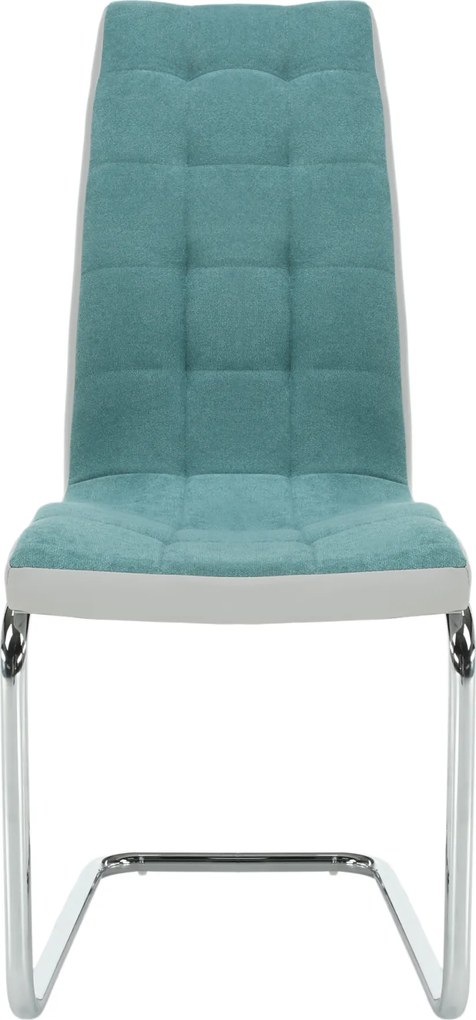 Étkezőszék, mentol/szürke/króm, SALOMA NEW