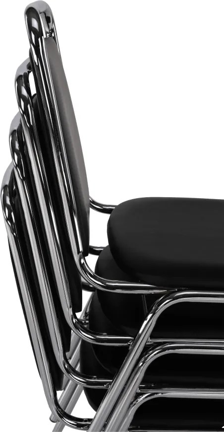 Szék tárgyalóterembe, fekete textilbőr, ZEKI