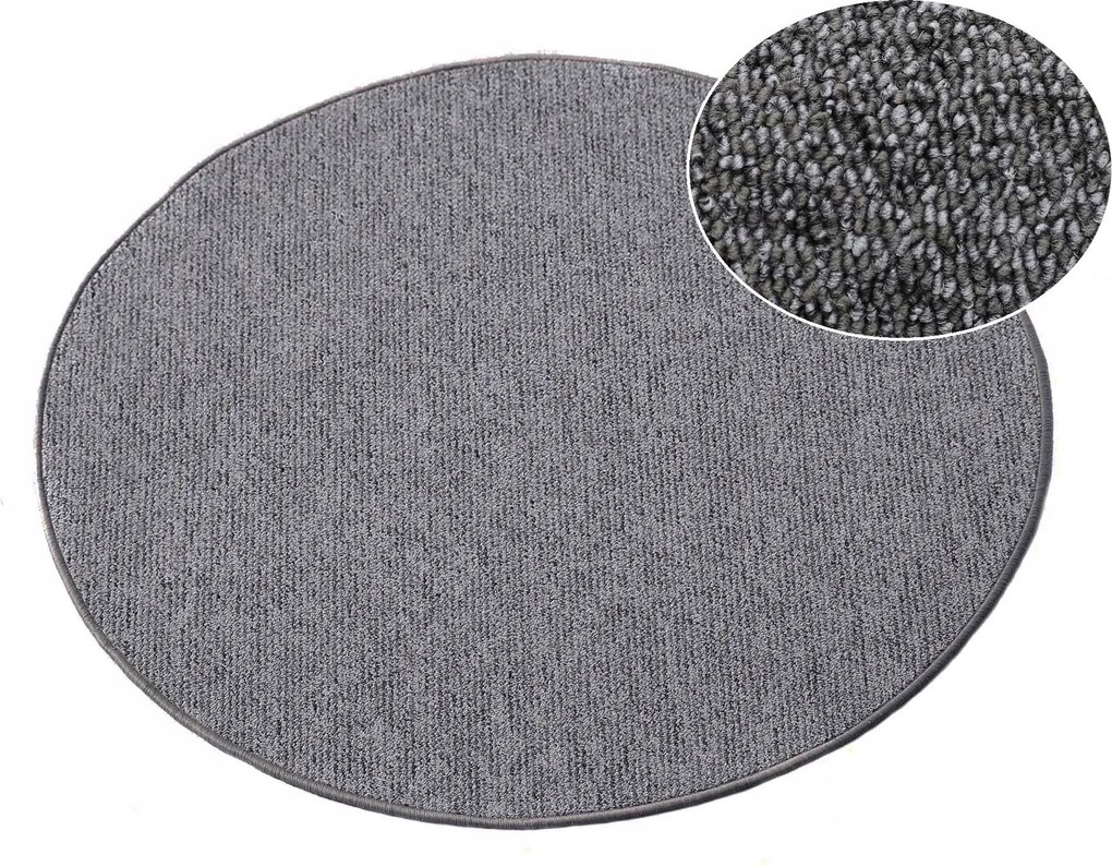 Tartós Hurkos Zsinóros Szőnyeg Szürke Kör 120 cm