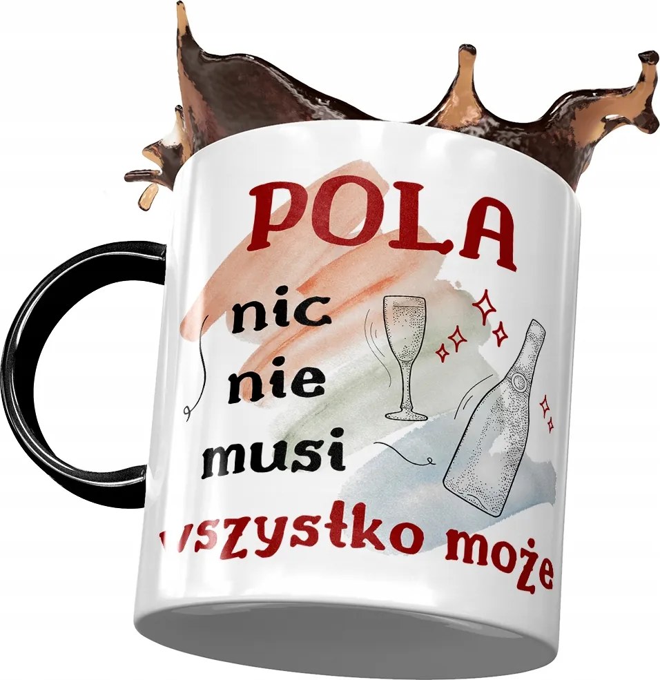 Fekete Bögre Poli Barátnők Feleség Nyomtatott Fotóval