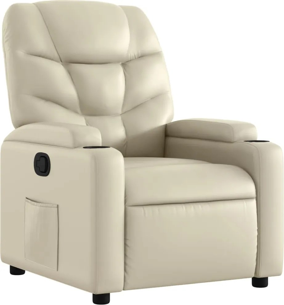 vidaXL krémszínű műbőr relaxfotel