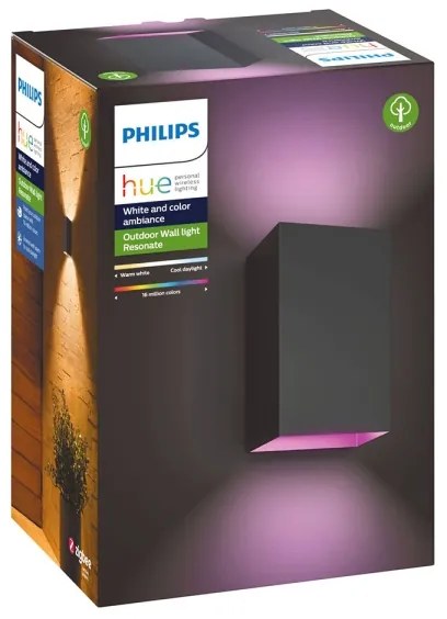 Philips 17464/30/P7 - LED RGB Kültéri lámpa Hue RESONATE 2xLED/8W/230V IP44