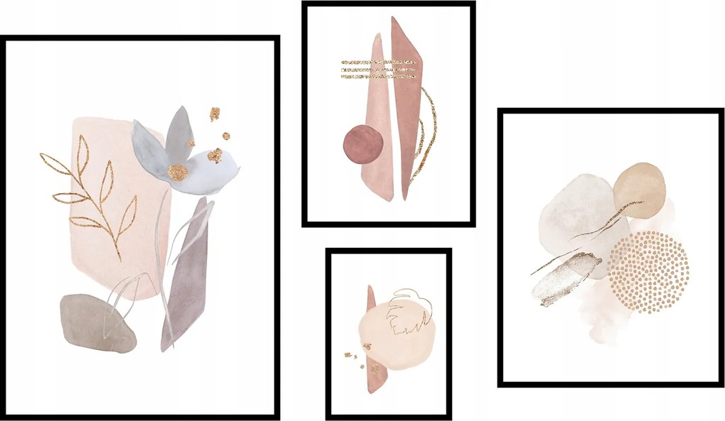 Boho skandináv poszter szett 4db-os nappali