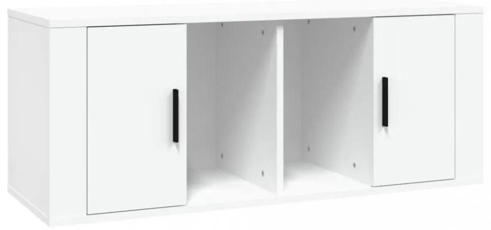 fehér szerelt fa TV-szekrény 100 x 35 x 40 cm
