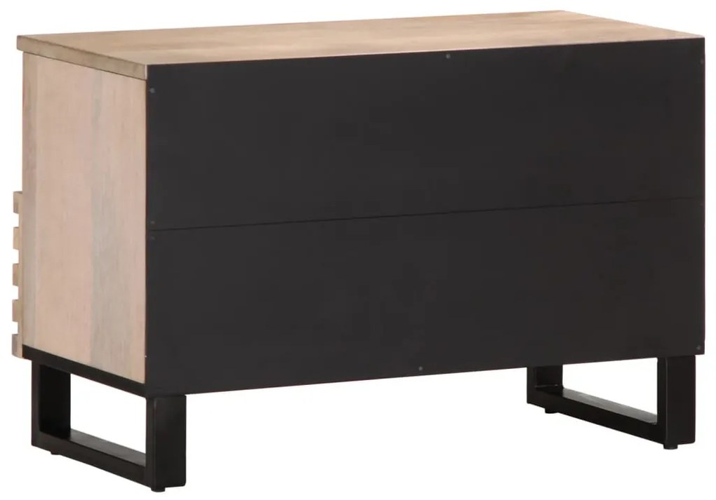 fehér tömör mangófa TV-szekrény 70 x 34 x 46 cm