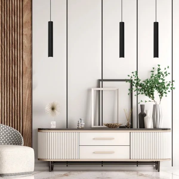 Csillár zsinóron HUDSON 1xGU10/8W/230V fekete