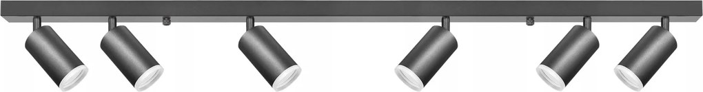 Mennyezeti lámpa, felületre szerelhető spotlámpa, 6x GU10, fekete London Goldlux