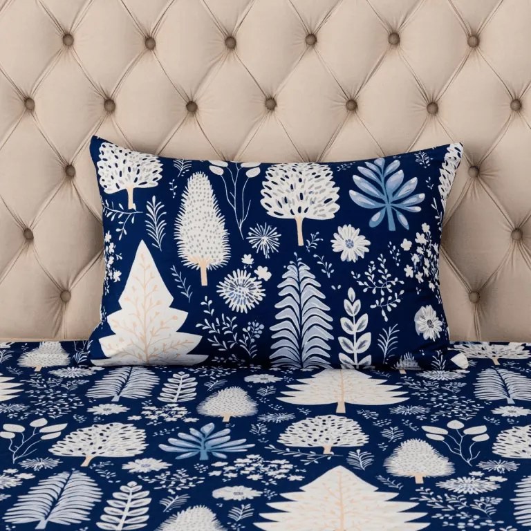 Mikroszálas párnahuzat INDIGO BLOOM 50x70 cm, kék