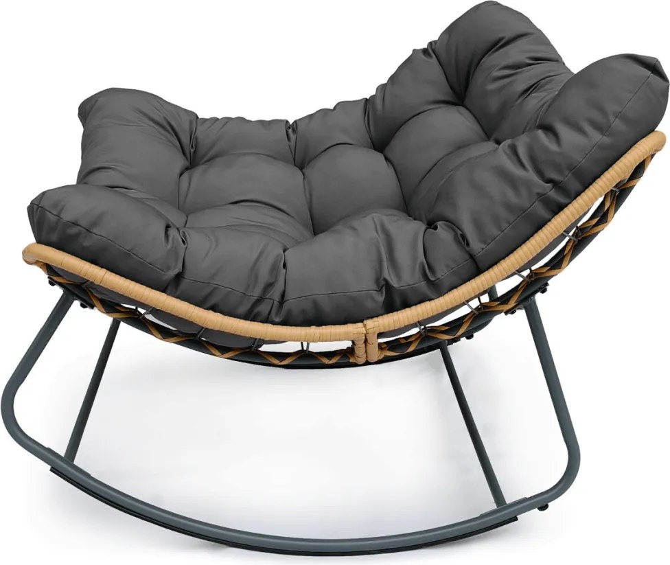 Hintaszék fém vázzal szürke szövet AZL-G5143 GREY