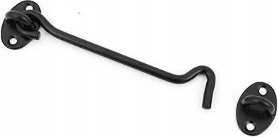 Ajtóakasztó fekete 150mm csavarok HGC150