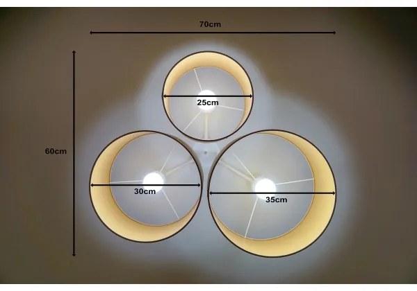 Duolla - Mennyezeti lámpa ROLLER TRIO 3xE27/60W/230V barna