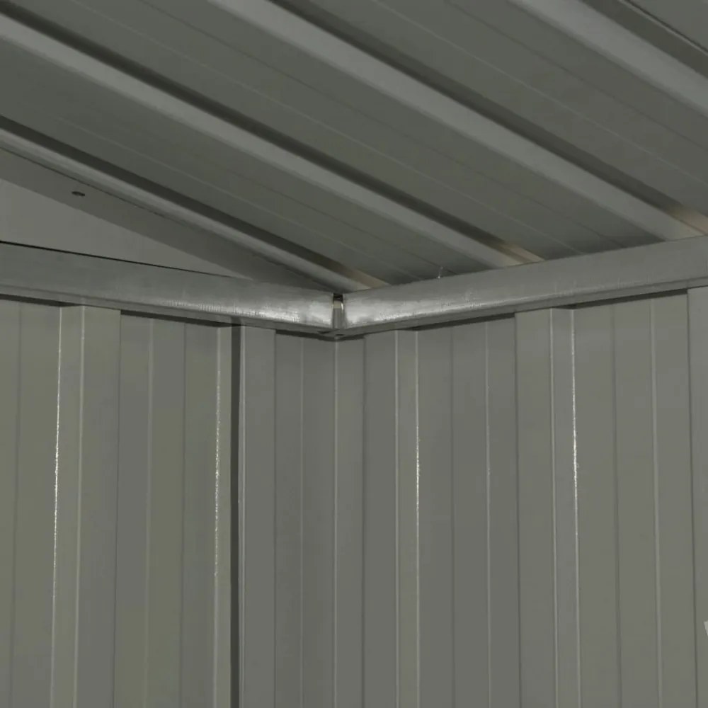 antracitszürke acél kerti fészer 204 x 132 x 186 cm