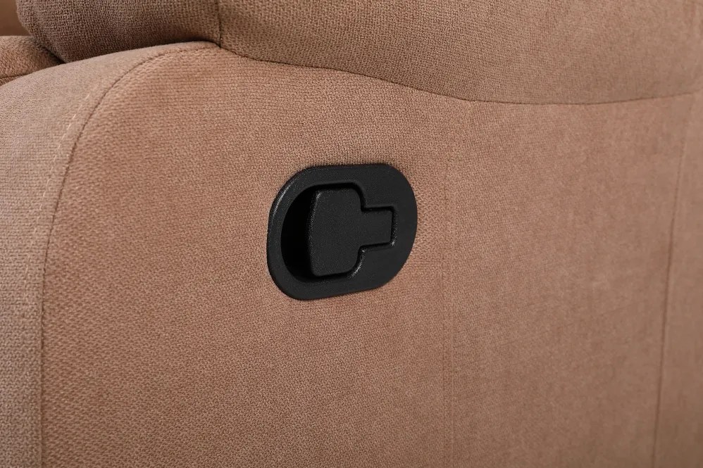 Állítható relaxáló fotel, barna szövet, ASKOY NEW