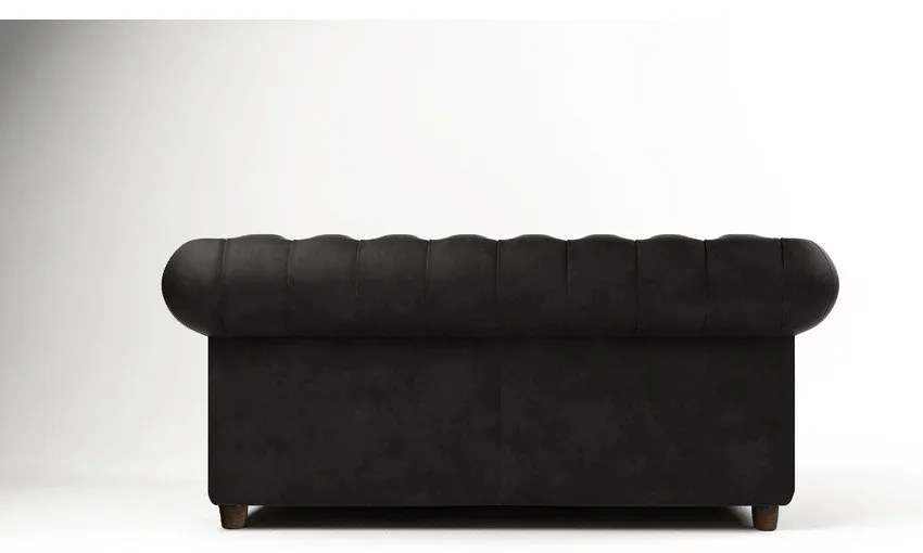 Fekete bársony kanapé 184 cm Cambridge – Ropez
