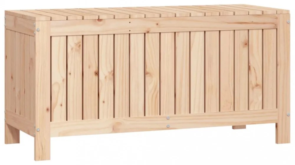 tömör fenyőfa kerti tárolóláda 108 x 42,5 x 54 cm