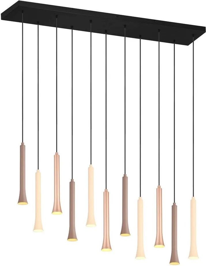 TRIO 352011117 FIATO Hengeres Függesztett Lámpa Barna, Fekete LED IP20