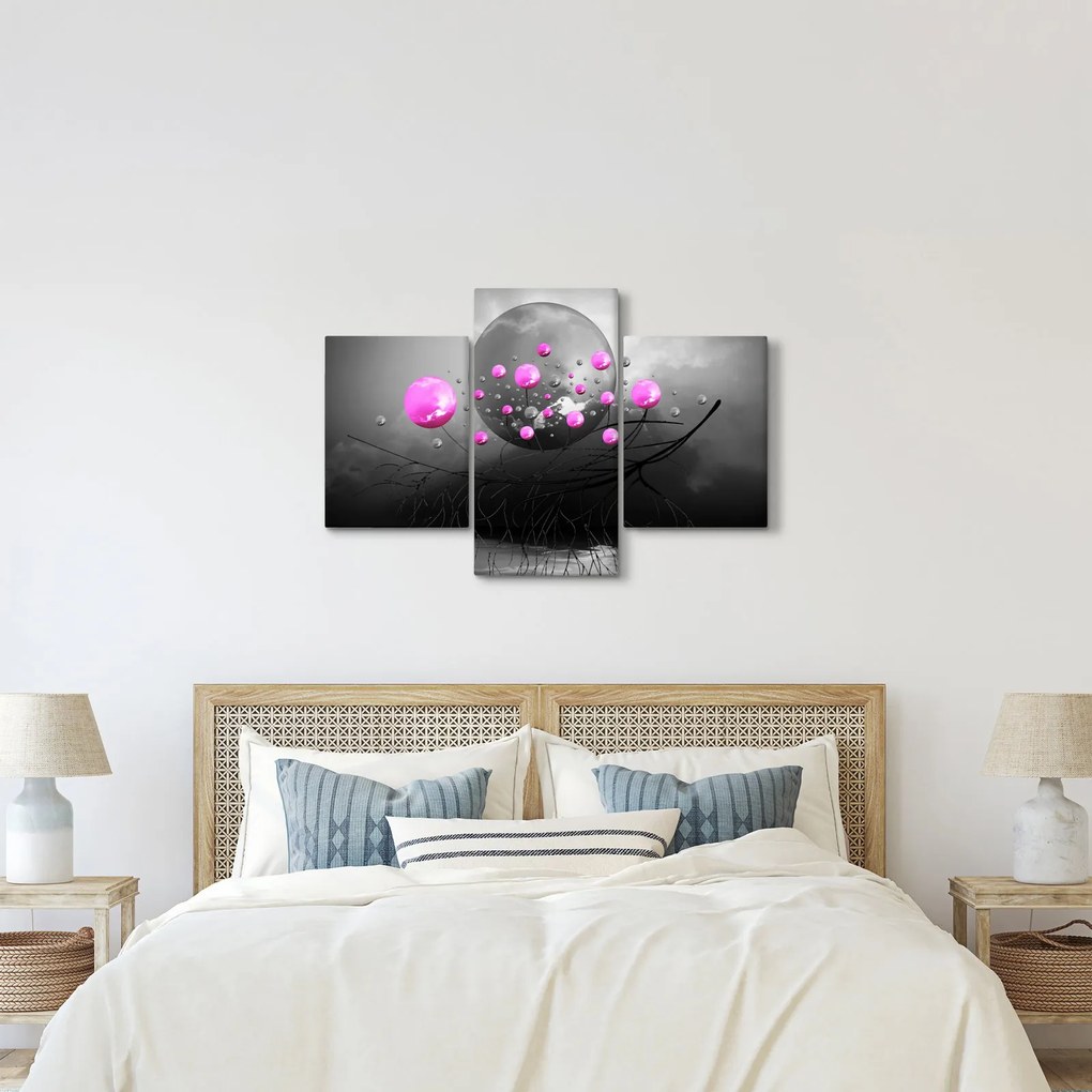 Rózsaszín gömbök képe (90x60 cm)