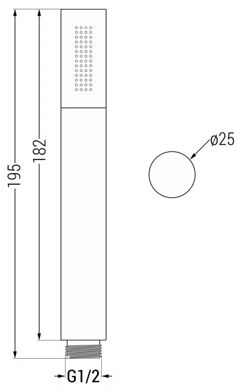 Mexen Kai DR70 rejtett kád-zuhany szett esőzuhannyal 30 cm, fekete, 77602DR70301-70