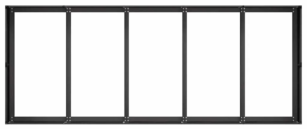 vidaXL ültetőtartó fekete 200x80x40 cm acél