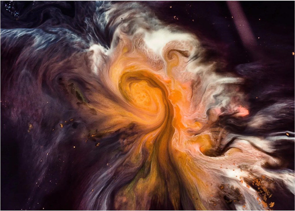 Absztrakt kép - univerzum (üvegen) (70x50 cm)