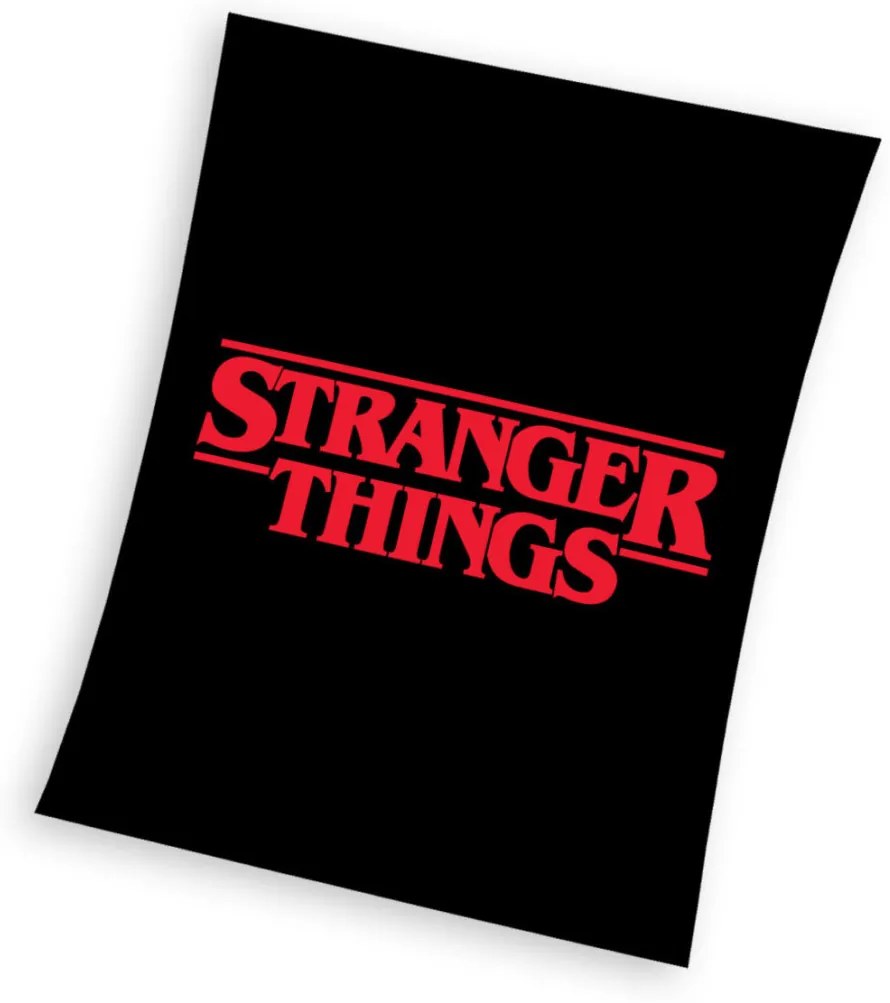 Stranger Things Black coral fleece polár takaró 130x170cm