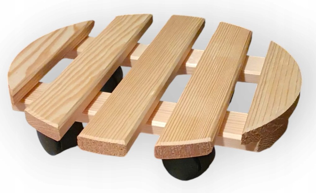 Kerek virágtartó állvány – fa, kerek, átmérő 29,5 cm