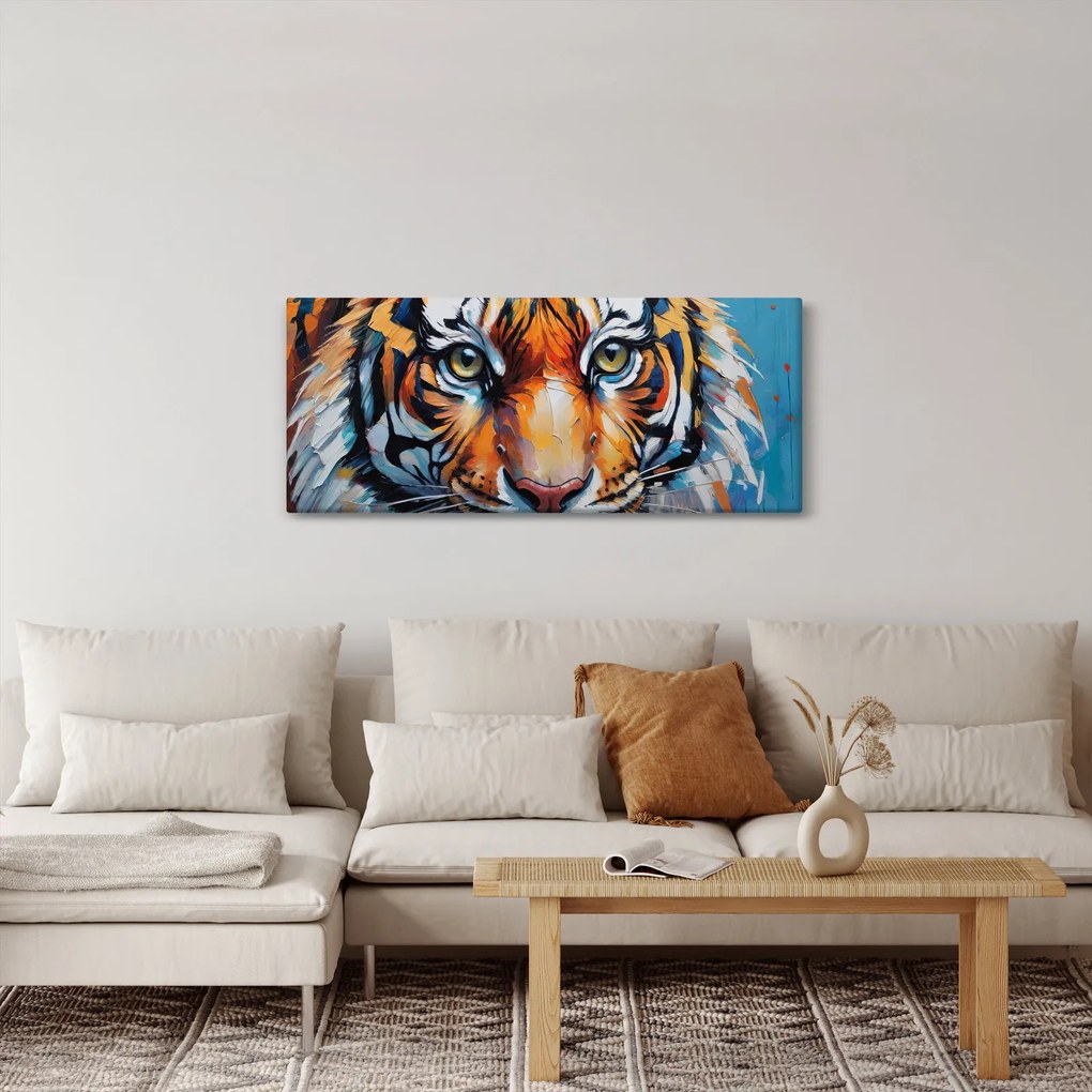 Kép - Tigris látképe, festmény (120x50 cm)