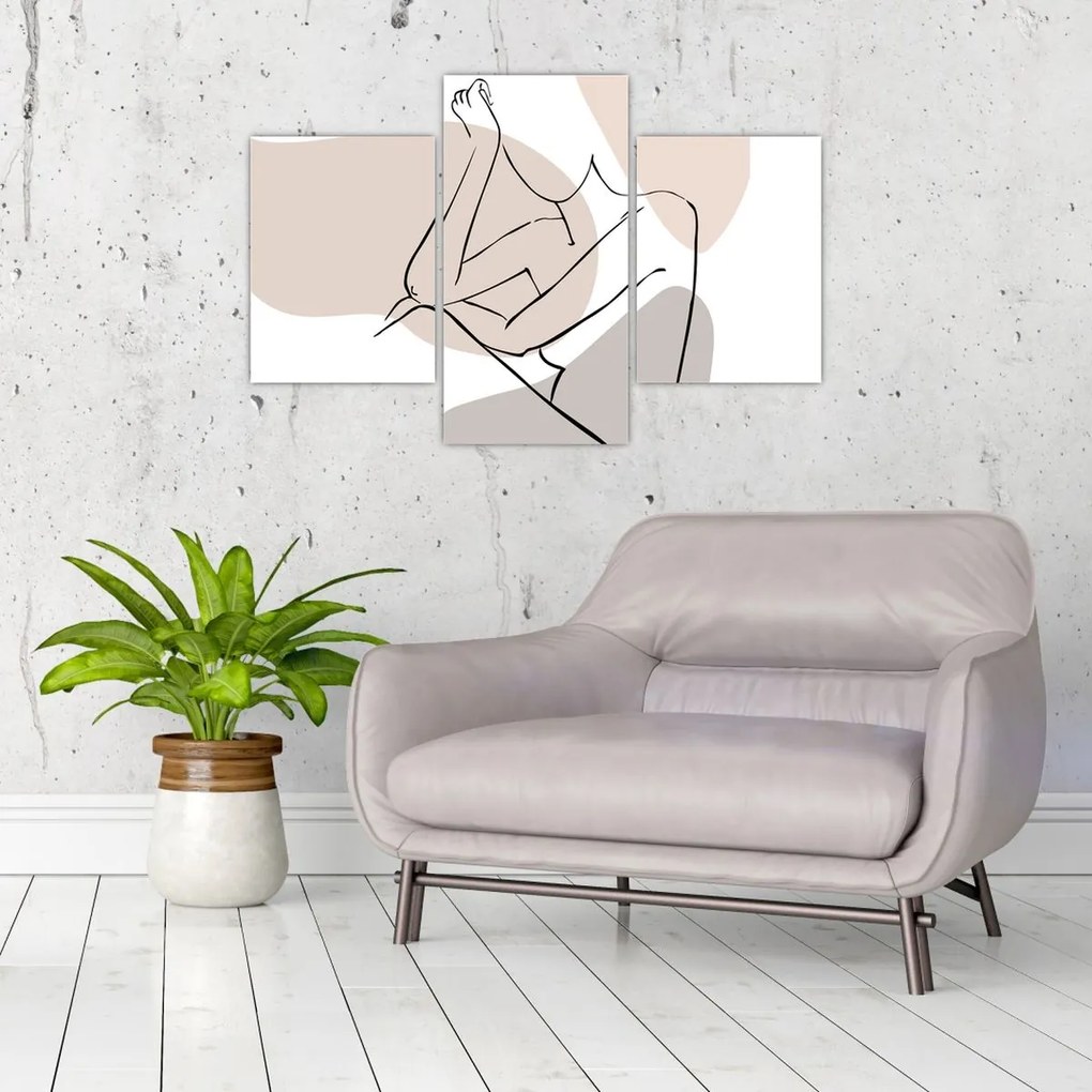 Kép - Női test vonal művészet N⁰1 (90x60 cm)